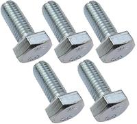AERZETIX - C47349 - Lot de 5 pièce - Boulons M10x25 - à tête Hexagonale - Ø10x25mm - DIN 933 - Classe 8.8 - en Acier Zingué - Bricolage - Outillage d'assemblage/Quincaillerie