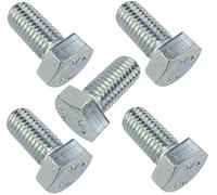 AERZETIX - C47377 - Lot de 5 pièce - Boulons M12x25 - à tête Hexagonale - Ø12x25mm - DIN 933 - Classe 8.8 - en Acier Zingué - Bricolage - Outillage d'assemblage/Quincaillerie