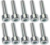 AERZETIX - C47619 - Lot de 10 pièces - Boulons M4x16 - à tête Hexagonale intérieur - Ø4x16mm - DIN 912 - Classe 8.8 - en Acier Zingué - Bricolage - Outillage d'assemblage/Quincaillerie