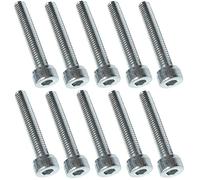 AERZETIX - C47623 - Lot de 10 pièces - Boulons M4x25 - à tête Hexagonale intérieur - Ø4x25mm - DIN 912 - Classe 8.8 - en Acier Zingué - Bricolage - Outillage d'assemblage/Quincaillerie