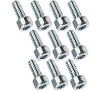 AERZETIX - C47636 - Lot de 10 pièces - Boulons M5x12 - à tête Hexagonale intérieur - Ø5x12mm - DIN 912 - Classe 8.8 - en Acier Zingué - Bricolage - Outillage d'assemblage/Quincaillerie
