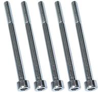 AERZETIX - C47672 - Lot de 5 pièces - Boulons M6x80 - à tête Hexagonale intérieur - Ø6x80mm - DIN 912 - Classe 8.8 - en Acier Zingué - Bricolage - Outillage d'assemblage/Quincaillerie