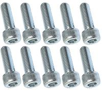 AERZETIX - C47692 - Lot de 10 pièces - Boulons M8x25 - à tête Hexagonale intérieur - Ø8x25mm - DIN 912 - Classe 8.8 - en Acier Zingué - Bricolage - Outillage d'assemblage/Quincaillerie