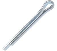 AERZETIX - C47924 - Lot de 100 Goupilles fendues Ø2x25mm - goupille épingle/d'attelage - DIN 94 ISO 1234 - dureté 4.8 - en acier zingué