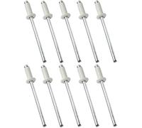 AERZETIX - C48079 - Lot de 10 Rivets aveugles standard Ø4x10mm - couleur blanc gris RAL 9002 - DIN 7337 - rivet pop à rupture de tige - en acier/aluminium