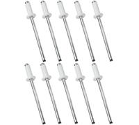 AERZETIX - C48083 - Lot de 10 Rivets aveugles standard Ø4x10mm - couleur blanc pur RAL 9010 - DIN 7337 - rivet pop à rupture de tige - en acier/aluminium
