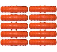 AERZETIX - C48683 - Lot de 10 raccords réparateurs cannelés 3/4'' x 3/4'' - jonction de réparation Manchons pour Tuyau d'arrosage - en Plastique