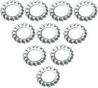 AERZETIX - C48816 - Lot de 10 Rondelles éventail à dentures extérieures - M10 - en acier inoxidable A2 - DIN 6798