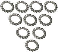AERZETIX - C48817 - Lot de 10 Rondelles éventail à dentures extérieures - M12 - en acier inoxidable A2 - DIN 6798