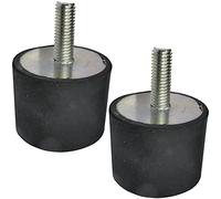 AERZETIX - C48901 - Lot de 2 pièces - Pied Patin Rond Anti-Vibrations Isolation - Filetage M8 - Ø40mm H:30mm - Dureté Shore 70+/-5 - en Caoutchouc et Acier - Charge 1008N