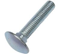 AERZETIX - C48972 - Lot de 100 boulons de carrosserie/charrue à tête ronde à collet carré- M5x25mm - en acier zingué - DIN 603