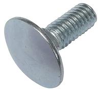 AERZETIX - C48980 - Lot de 100 boulons de carrosserie/charrue à tête ronde à collet carré- M6x16mm - en acier zingué - DIN 603
