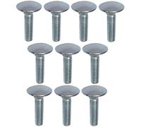 AERZETIX - C48982 - Lot de 10 boulons de carrosserie/charrue à tête ronde à collet carré- M6x25mm - en acier zingué - DIN 603