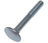 AERZETIX - C48986 - Lot de 100 boulons de carrosserie/charrue à tête ronde à collet carré- M6x45mm - en acier zingué - DIN 603