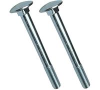 AERZETIX - C49036 - Lot de 2 boulons de carrosserie/charrue à tête ronde à collet carré- M10x100mm - en acier zingué - DIN 603