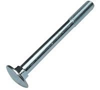 AERZETIX - C49036 - Lot de 25 boulons de carrosserie/charrue à tête ronde à collet carré- M10x100mm - en acier zingué - DIN 603