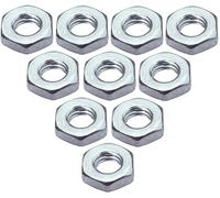 AERZETIX - C49445 - Lot de 10 Écrous bas M3 hexagonaux/6 pans - contre écrous à filetage métrique - en acier zingué