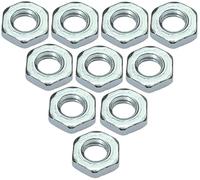 AERZETIX - C49447 - Lot de 10 Écrous bas M4 hexagonaux/6 pans - contre écrous à filetage métrique - en acier zingué