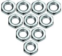 AERZETIX - C49456 - Lot de 10 Écrous bas M12 hexagonaux/6 pans - contre écrous à filetage métrique - en acier zingué