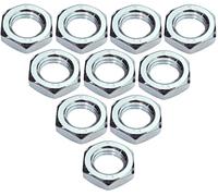 AERZETIX C49461 Écrous bas M16 hexagonaux, Lot de 10 | 6 pans, Contre écrous, Filetage métrique, Acier zingué