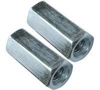 AERZETIX - C49590 - Lot de 2 Écrous de jonction hexagonaux allongés M8x30mm - écrou de rallonge prolongateur - en acier au carbone à filetage métrique