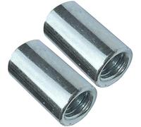 AERZETIX - C49630 - Lot de 2 écrous manchons de jonction M8x20x11mm filetés - manchon de raccordement rond cylindrique prolongateur - en acier zingué