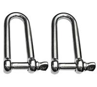 AERZETIX - C49825 - Lot de 2 - Manille forgée longue autobloquante - filetage M8-3000kg - en acier inoxydable A4