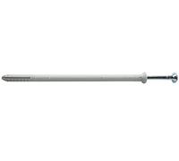AERZETIX - C49839 - Lot de 50 Chevilles à clou plastique avec vis à tête fraisée - Ø8x160mm - universelle avec collerette - pour fixation en béton/brique/pierre