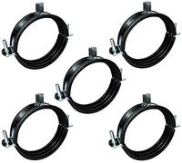 AERZETIX - C49851 - Lot de 5 Collier support fixation de tuyau pour gaines d'air - système de climatisation/ventilation - Ø100mm - DIN EN 10111 - en acier zingué et joint - à visser М8 / М10
