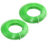 AERZETIX - C49971 - Lot de 2 bobines de fils de rechange carré 2.6mm x 10m pour tondeuse/trimmer à gazon - corde/bobine pour débroussailleuse - cordon en nylon - en plastique - couleur vert