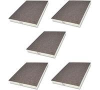 AERZETIX - C50023 - Lot de 5 - Tampon abrasif - éponge de ponçage doux - grain P60-124x98x12mm - pour poncer et polir