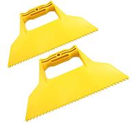 AERZETIX - C50032 - Lot de 2 - Spatule à dents triangulaires Raclette de finition crantée - 225mm - Outils à main pour la construction - Maçonnerie/Maçon/Enduit/Plâtre