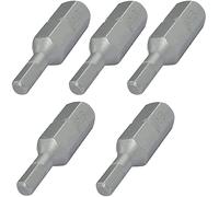 AERZETIX - C50075 - Lot de 5 Embouts de vissage hexagonal 1/4'' (6.3mm) 3mm / 25mm pour vis à empreinte 6 pans - DIN 3126 - en acier S2 dureté 58-62