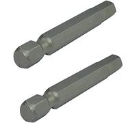 AERZETIX - C50085 - Lot de 2 Embouts de vissage allongé hexagonal 1/4'' (6.3mm) 6mm / 50mm pour vis à empreinte 6 pans - DIN 3126 - en acier S2 dureté 58-62