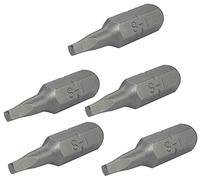 AERZETIX - C50087 - Lot de 5 Embouts de vissage carré 1/4'' (6.3mm) SQ1 2.3x25mm pour vis à empreinte carrée - DIN 3126 - en acier S2 HRC 58-62