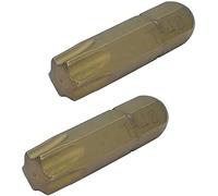 AERZETIX - C50101 - Lot de 2 - Embout de vissage Étoile T40-1/4'' (6.3mm)- T40x25mm- pour porte-embouts rallonges à 6 pans - DIN 3126 - en acier S2 - revêtement en TIN