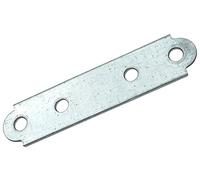 AERZETIX - C50301 - Lot de 100 - Patte d'assemblage plate 58x14mm - support fixation réparation - en acier zingué - raccord pour meuble - montage réglable ajustable