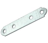 AERZETIX - C50307 - Lot de 50 - Patte d'assemblage plate 80x16mm - support fixation réparation - en acier zingué - raccord pour meuble - montage réglable ajustable