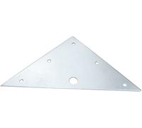 AERZETIX C50340 Pattes Équerres Fixation Plate Perforée, Lot de 25 | 100x100x140x1mm, Acier zingué, Plaque triangulaire de jonction, Pour meuble cuisine placard