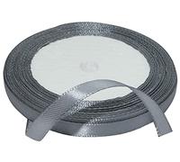 AERZETIX - C50503 - Ruban satin décoratif brillant fin -6mmx22mètres - Gris foncé - projets créatifs Couture Art emballage cadeaux fête anniversaire