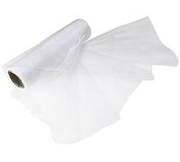 AERZETIX - C50899 - Rouleau ruban/tissu organza transparent brillant - 16cmx9mètres - Blanc - Chemin de table/décorations - projets créatifs couture art emballage cadeaux