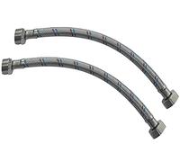 AERZETIX - C51072 - Lot de 2 Flexibles d'alimentation 300mm 1/2'' mâle/femelle - tuyau de raccordement flexible - raccords flexibles pour robinetterie/mitigeur/salle de bain/cuisine/cumulus