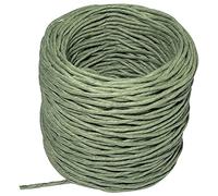 AERZETIX - C51602 - Cordon Ficelle en Papier - Rouleau fagot Fil décoratif - Ø1.5mm x 22mètres - Vert Militaire - projets créatifs Tricoter Art Emballage Cadeaux fête