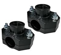 AERZETIX - C51887 - Lot de 2 Colliers de Prise en Charge pour Tuyau Ø25 - Filetage 1/2'' - à 2 boulons - Collier de dérivation de conduites Secondaires