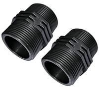 AERZETIX - C51981 - Lot de 2 - Mamelon égal à raccord fileté en plastique - double filetage mâle/mâle - 1 1/2"x1 1/2'' - PN6 bars - Raccords à compression connexion à visser