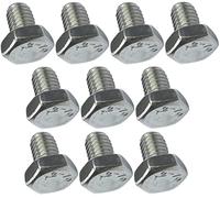 AERZETIX - C52293 - Lot de 10 Boulons M6x8mm à tête Hexagonale - DIN 933 - en Acier inoxydable A2 - Vis d'assemblage