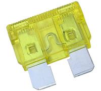 AERZETIX - C52669 - Lot de 10 fusibles enfichables midi 19 mm plats - 20A - couleur : jaune - auto voiture/véhicule