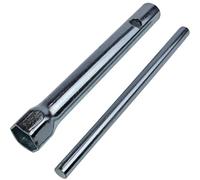 AERZETIX - C53682 - Clé Tube à Bougie d'allumage 16mm x 145mm en ''T'' à 6 pans + Barre métallique 150 mm - Outil d'extraction de Bougie d'allumage