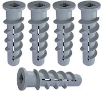 AERZETIX - C53780-5X Chevilles avec Collerette pour Béton Cellulaire - pour Boulon M4 / Vis Ø4mm - 50mm - en Plastique - Gris
