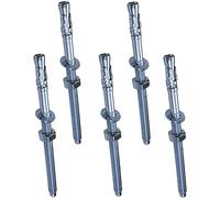 AERZETIX - C54024-5x Boulon Vis d’ancrage filetage long, Goujon à expansion - M10x160mm - en acier zingué - pour béton, pierre